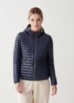 Colmar Transition Jacket (warm, down quilted jacket, fixed hood) dark blue Women